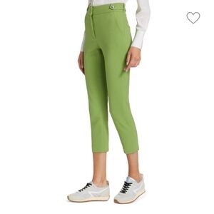 Veronica Beard Green Cropped Ankle Dress Pants